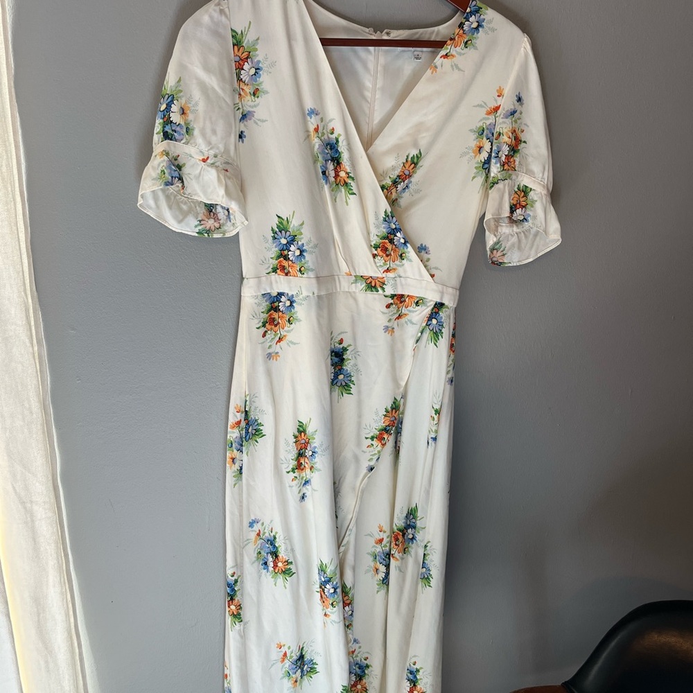 Madewell White Floral Wrap Maxi Dress - Women's